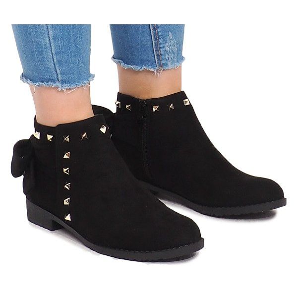 Botas de ante con cremallera LL-168 Negro 2