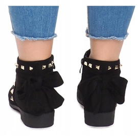 Botas de ante con cremallera LL-168 Negro 4
