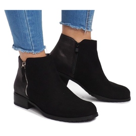 Botas de ante con cremallera M49-6 Negro 2