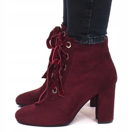 Botas con cordones en un poste 168-138 Rojo 3