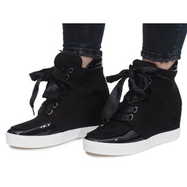 Zapatillas de ante negras de Nathalie negro 1
