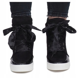 Zapatillas de ante negras de Nathalie negro 3