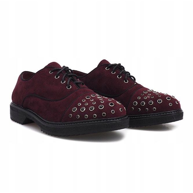 Zapatos brogue granate con tachuelas Raymonde rojo 1 Zapatos brogue granate con tachuelas Raymonde rojo 1