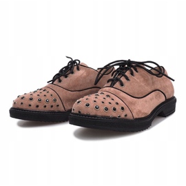 Zapatos brogue rosas con tachuelas Raymonde rosado 3
