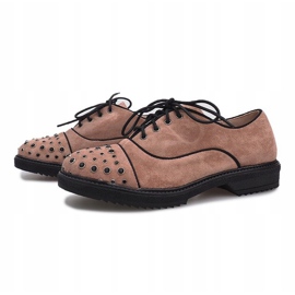 Zapatos brogue rosas con tachuelas Raymonde rosado 4