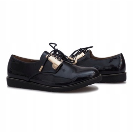 Zapato lacado azul marino Rose 1