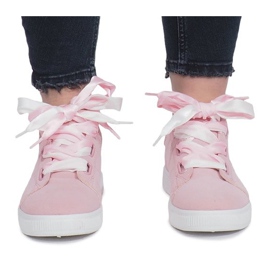 Zapatillas rosas con lazos Sabine 2