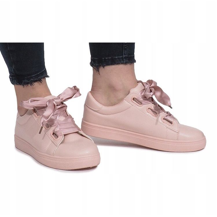 Zapatillas rosas con lazos Samantha 1