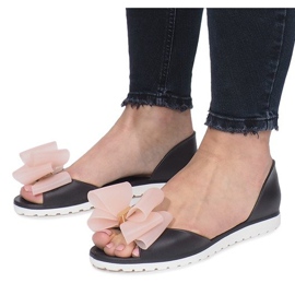 Sandalias negras Meliski Flower City negro 3