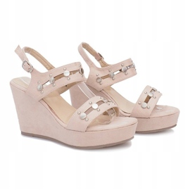 Sandalias de cuña beige Give it Up 2