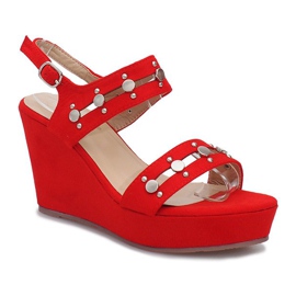 Sandalias de cuña rojas Give it Up rojo 1