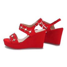 Sandalias de cuña rojas Give it Up rojo 3