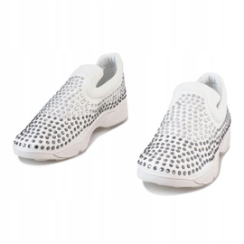 Zapatos de lunares blancos con adornos de diamantes JT12-41 4