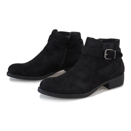 Bota tacón ante negra Y-002 negro 3