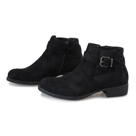 Bota tacón ante negra Y-002 negro 4