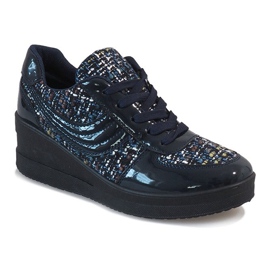 Zapatillas azul marino en la cuña BKA-113 1