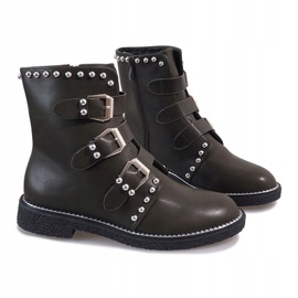 Botas verdes con tachuelas WD-713 multicolor 4