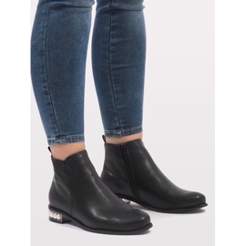 LEI-189 botas negras con perlas negro 1