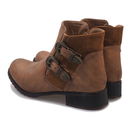 Botines camel con hebillas 2993 marrón 3