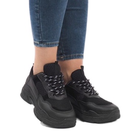 Zapatos deportivos negros de moda 1801 1