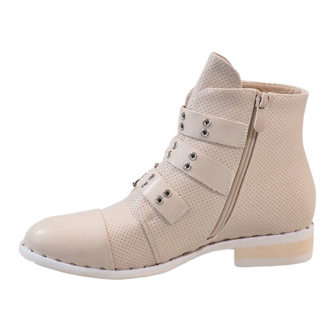 Botas beige con hebillas 7161-PA 1