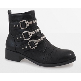 Botas negras con hebillas 7168-PA negro 1 Botas negras con hebillas 7168-PA negro 1