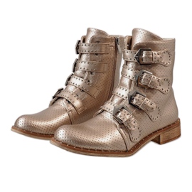 Botas doradas con hebillas CLS-57 dorado 3