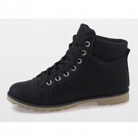 Botas negras con cordones BK-77 negro 3