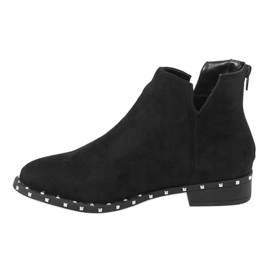 Botas de ante negro con tachuelas 3283-1 1
