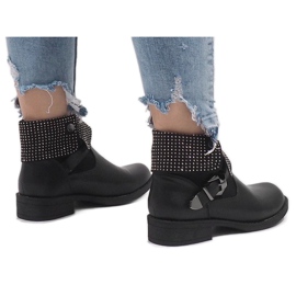 Botines negros forrados con lentejuelas LY-2698 3