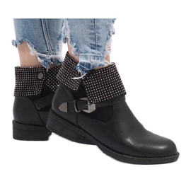 Botines negros forrados con lentejuelas LY-2698 2