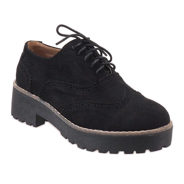 Zapatos de jazz negros de tacón LL185 1