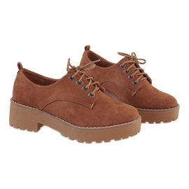Tacones bajos camel LL183 marrón 4