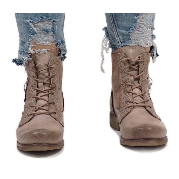 Botas rosas con pin F2322 multicolor rosado 1