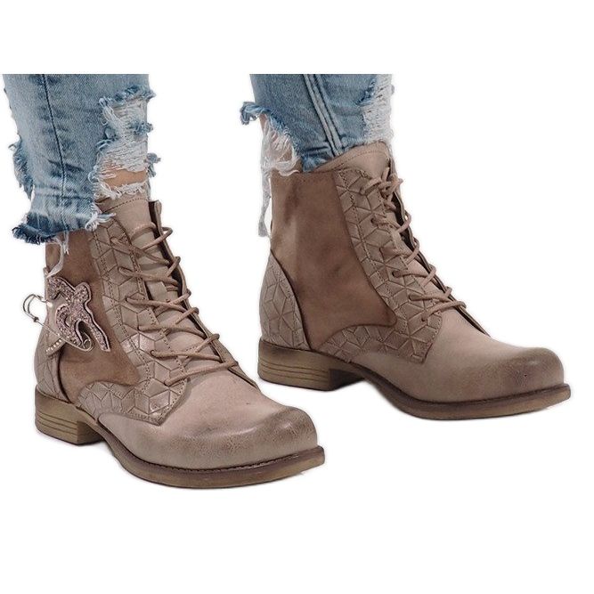 Botas rosas con pin F2322 multicolor 2