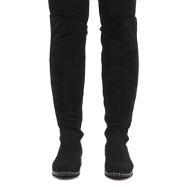 Botas de ante negro con tachuelas H305 2