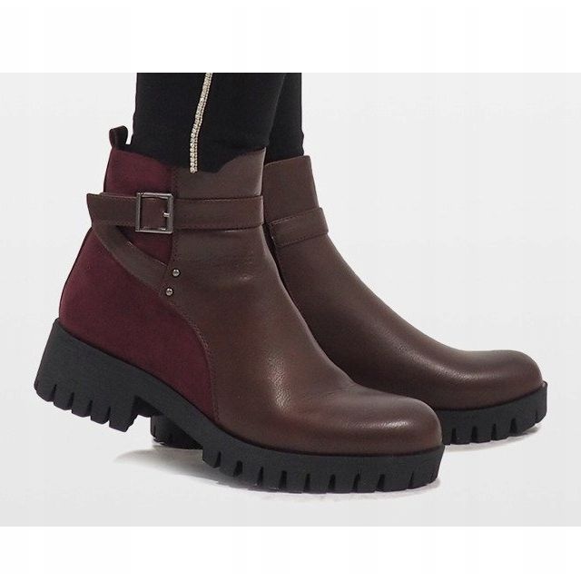 Marquiiz Botas burdeos elegantes C-7210 rojo 2
