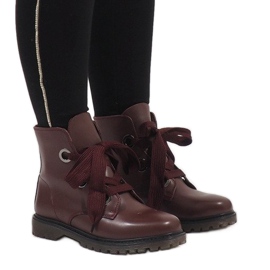 Kayla Shoes Botas burdeos con cordones PF276 rojo 2 Kayla Shoes Botas burdeos con cordones PF276 rojo 2