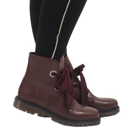 Kayla Shoes Botas burdeos con cordones PF276 rojo 1 Kayla Shoes Botas burdeos con cordones PF276 rojo 1