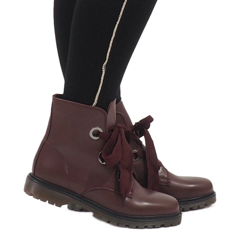 Kayla Shoes Botas burdeos con cordones PF276 rojo 1 Kayla Shoes Botas burdeos con cordones PF276 rojo 1