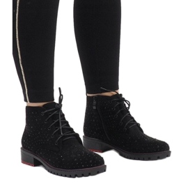 Botines de ante negro con lentejuelas 1013 1 Botines de ante negro con lentejuelas 1013 1