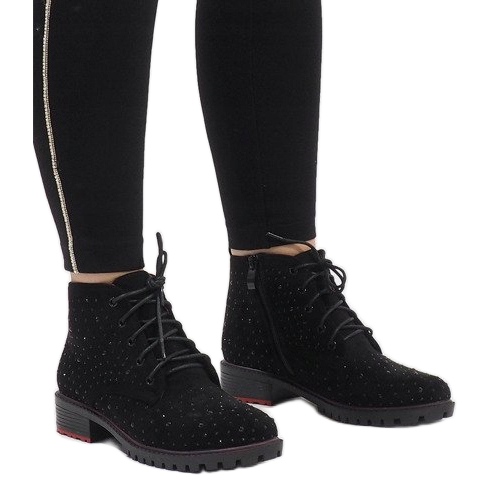 Botines de ante negro con lentejuelas 1013 1 Botines de ante negro con lentejuelas 1013 1