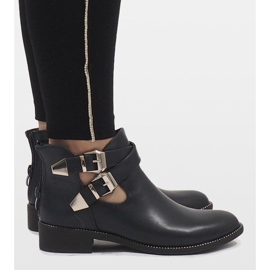 Ideal Shoes Botas abiertas azul marino Y8157 3