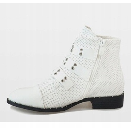 Botas blancas con hebillas 17018-94A blanco 2 Botas blancas con hebillas 17018-94A blanco 2