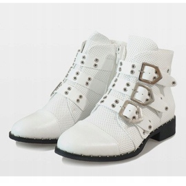 Botas blancas con hebillas 17018-94A blanco 3