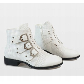 Botas blancas con hebillas 17018-94A blanco 4