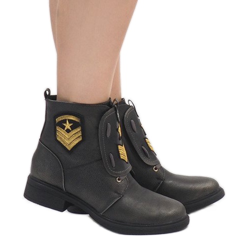 Mulanka Botas militares grises H-4 1