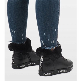 Botas negras con forro de piel GF-ZM106 negro 4