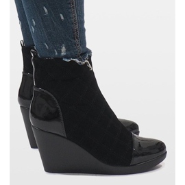 Botas Elegantes Con Cuña 1455 Negro 4