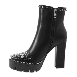 Botines negros con tachuelas 18803-1 2